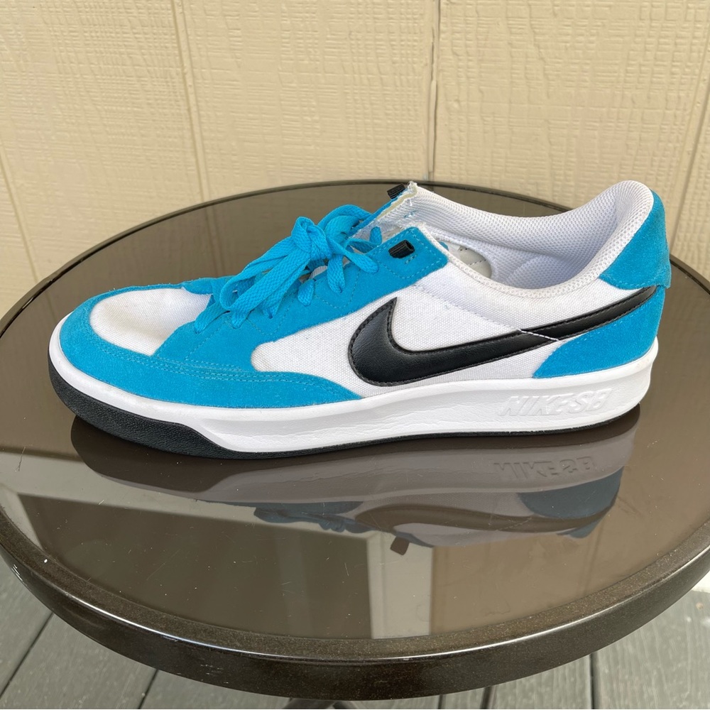 Pre- Owned Men Nike SB Adversary Skate Shoes Laser Blue CW7456-403 Size 10.5 - Picture 9 of 12